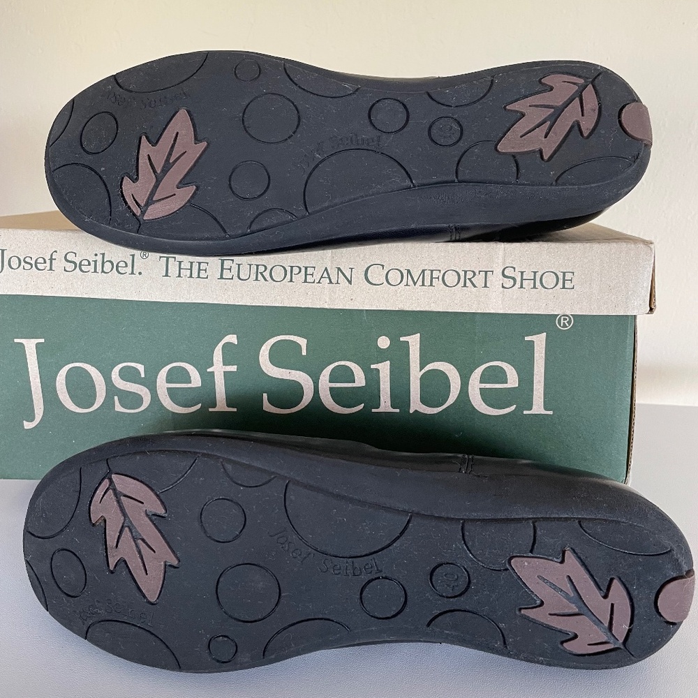 Josef Seibel Faye/Naly Black Leather Ankle Boots w/Zippers, Women's EU 40/ US 9 - Picture 3 of 16